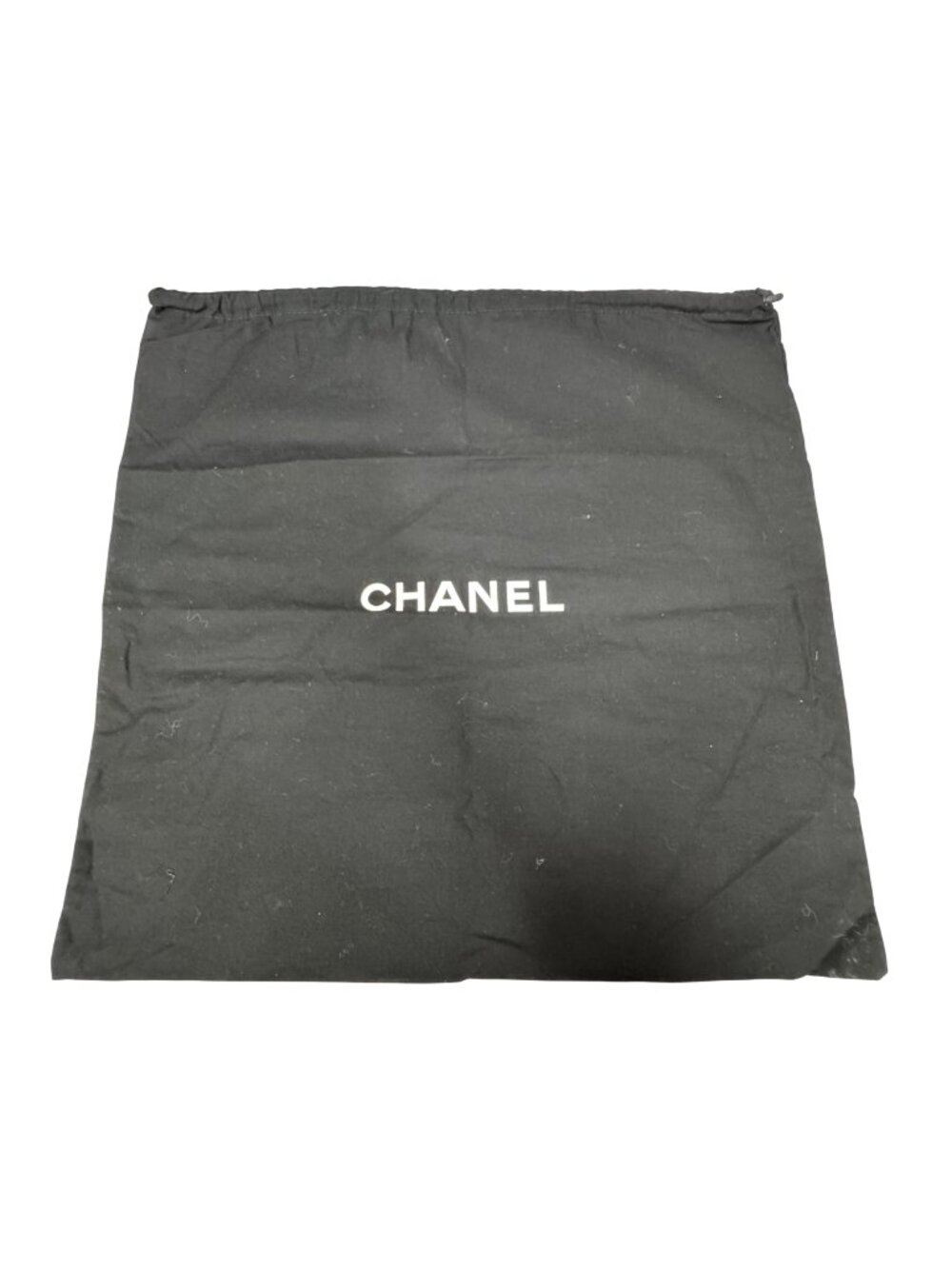 Authentic Chanel Black Jumbo Dust Bag 19" Large Drawstring Storage Pouch Purse